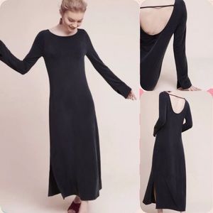 Anthropologie Scoop Back Long Sleeve Maxi Dress XS Retail $158